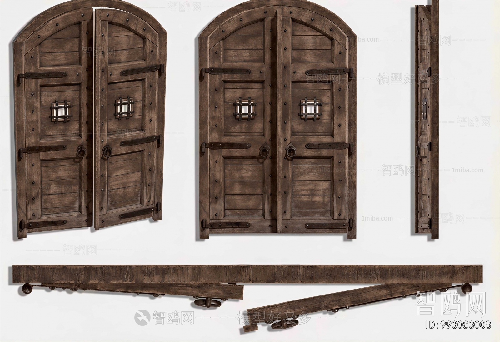 Retro Style Double Door