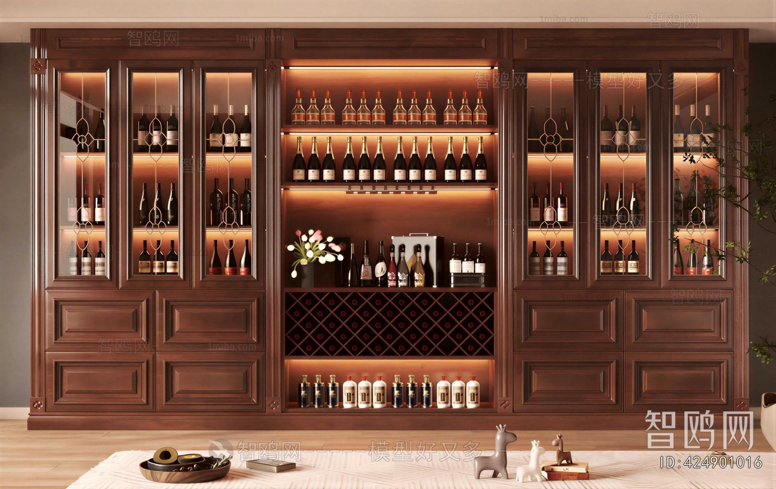 New Chinese Style Wine Cabinet
