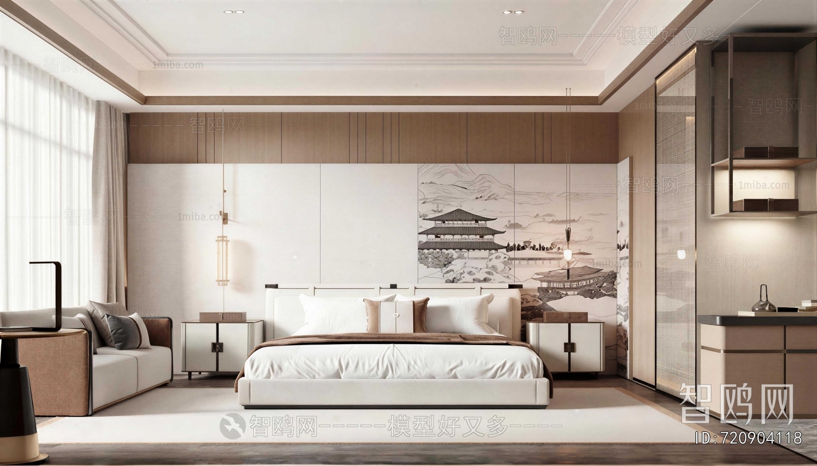 New Chinese Style Bedroom