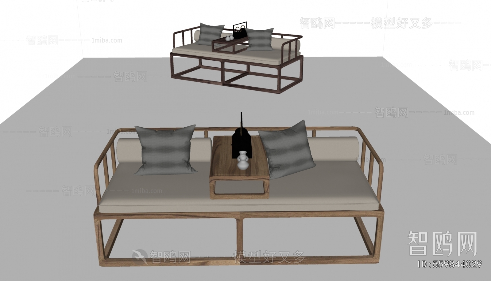 New Chinese Style A Sofa For Two