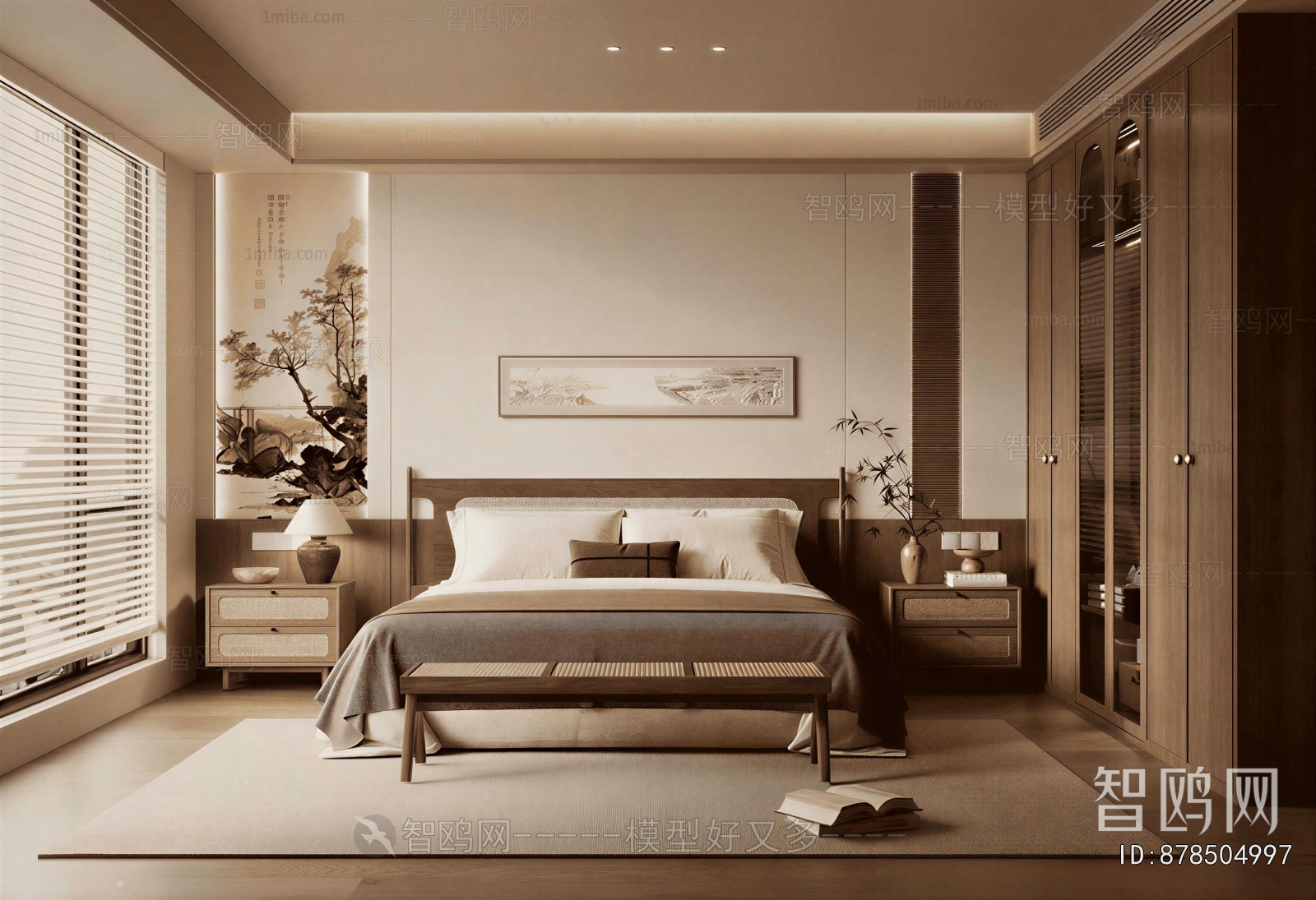 New Chinese Style Bedroom