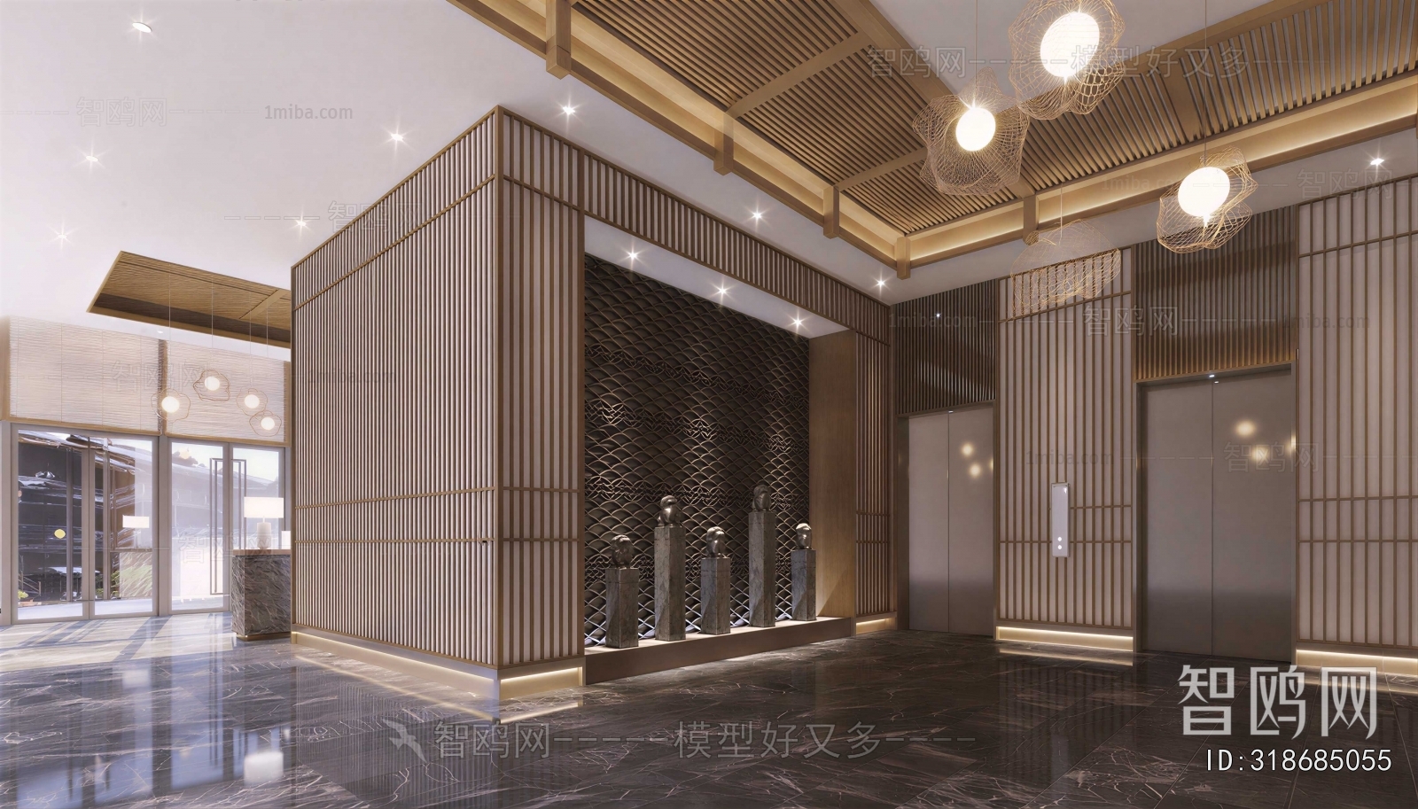 New Chinese Style Lobby Hall