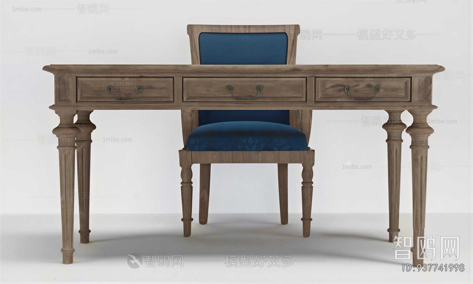 Retro Style Computer Desk And Chair