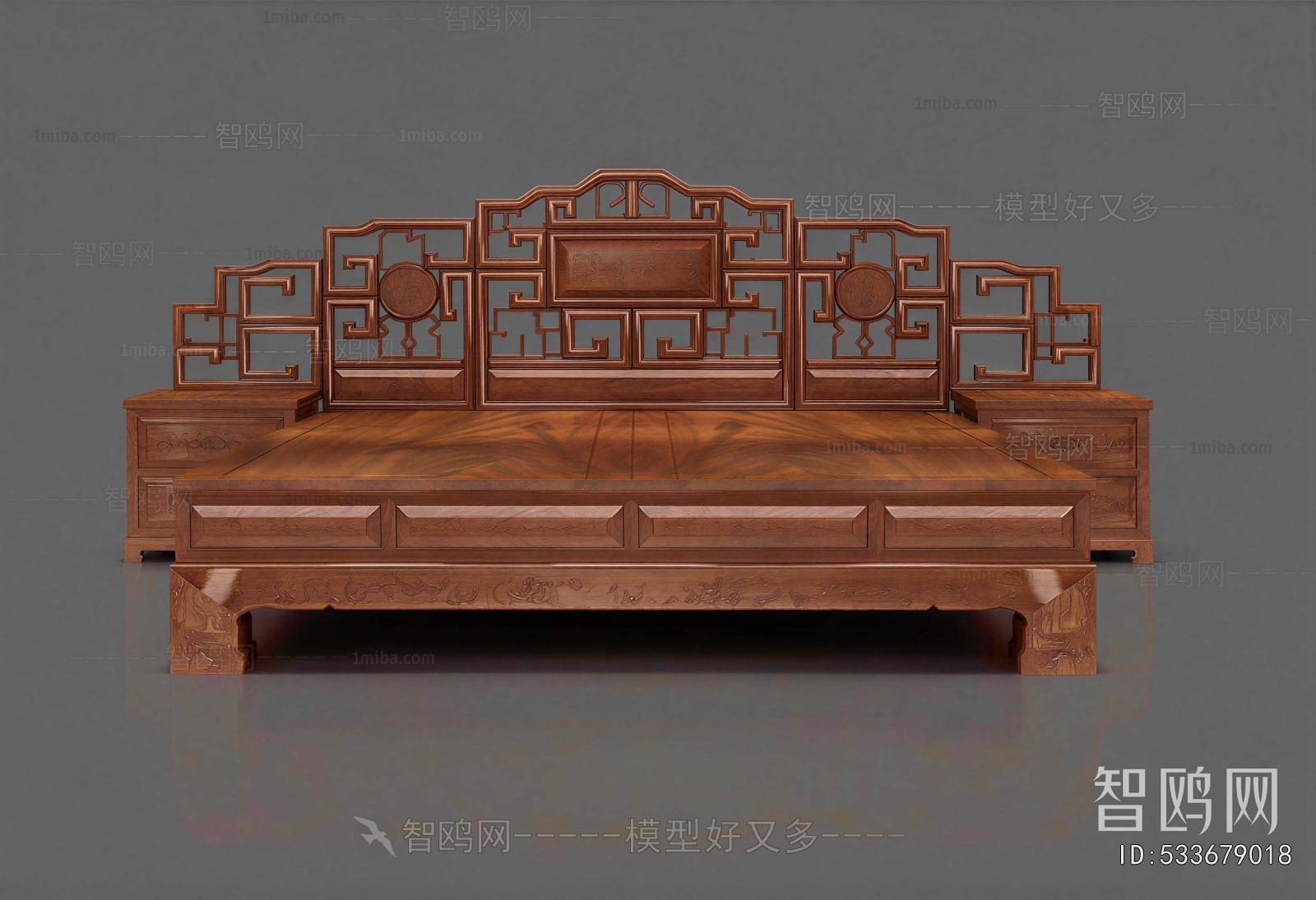 New Chinese Style Double Bed