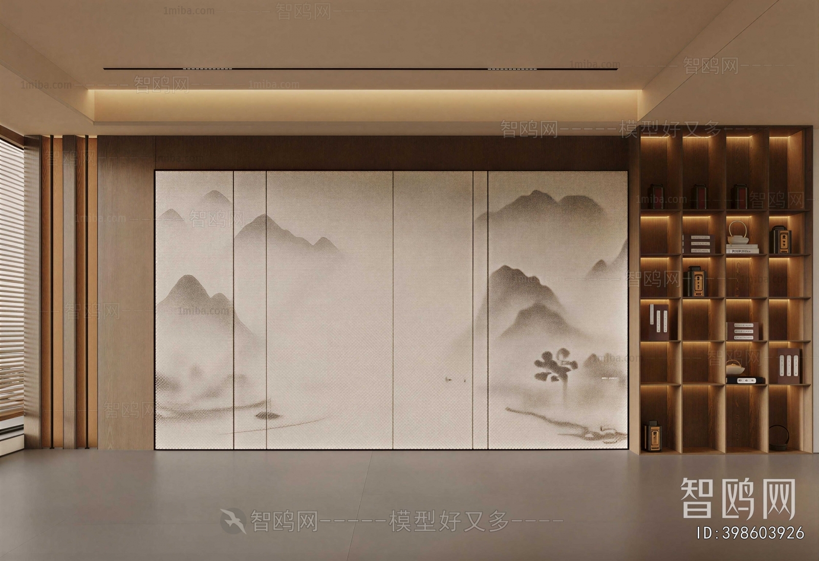 New Chinese Style TV Wall