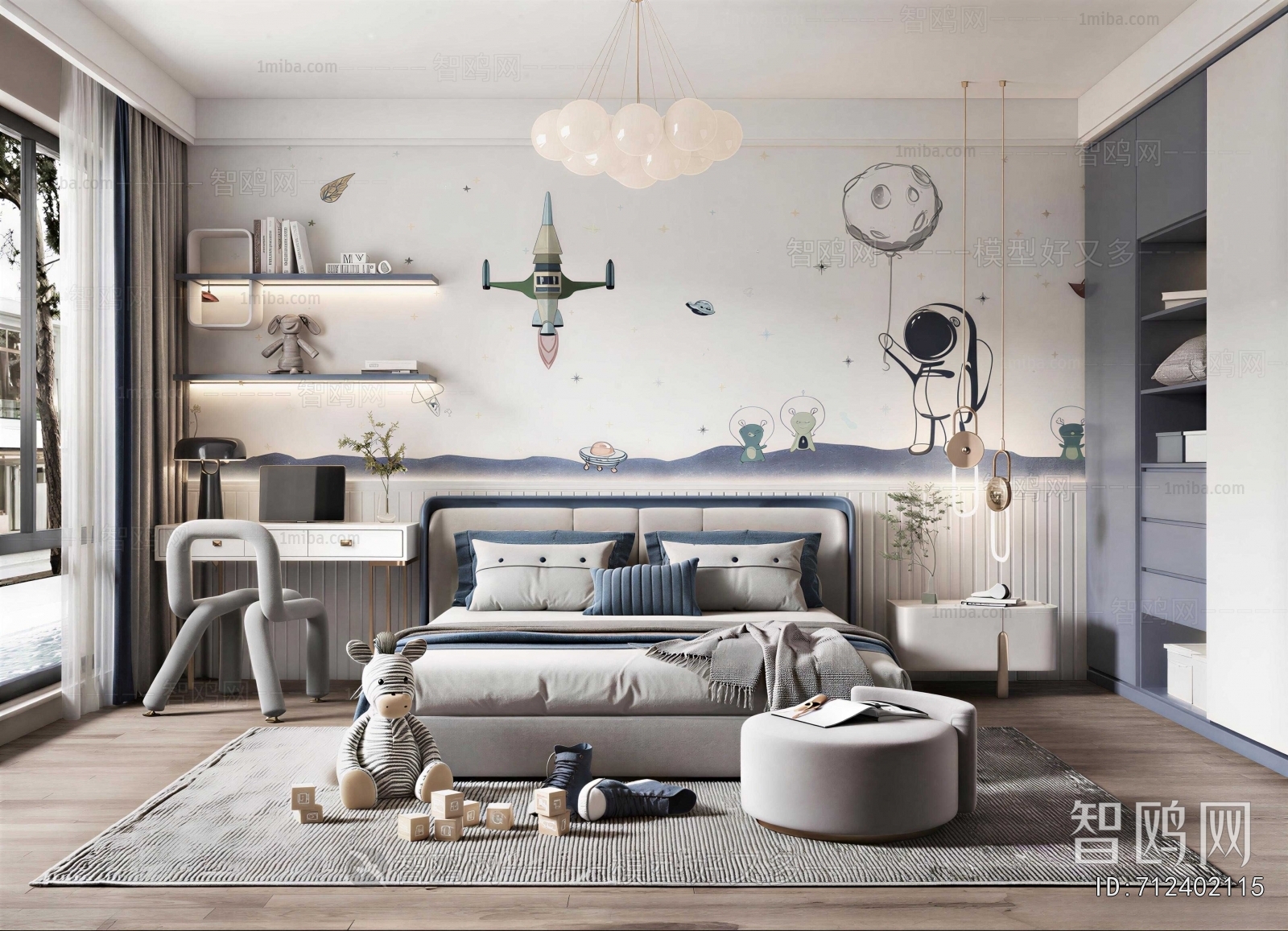 Modern Boy's Room And Son's Room