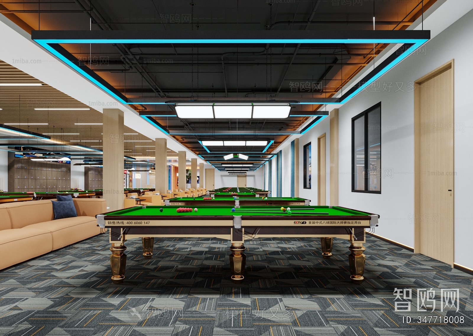 Industrial Style Billiard Room