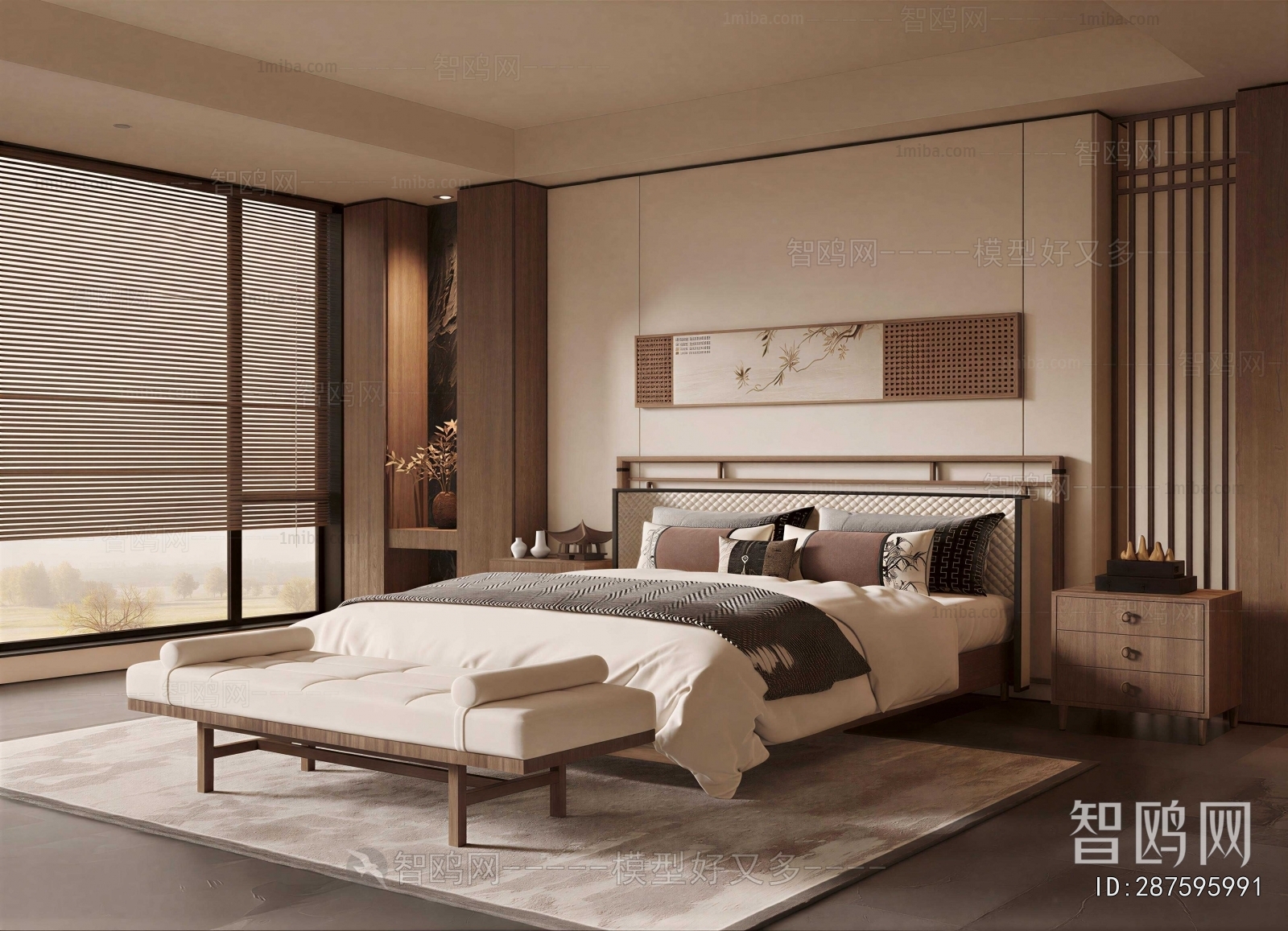 New Chinese Style Bedroom
