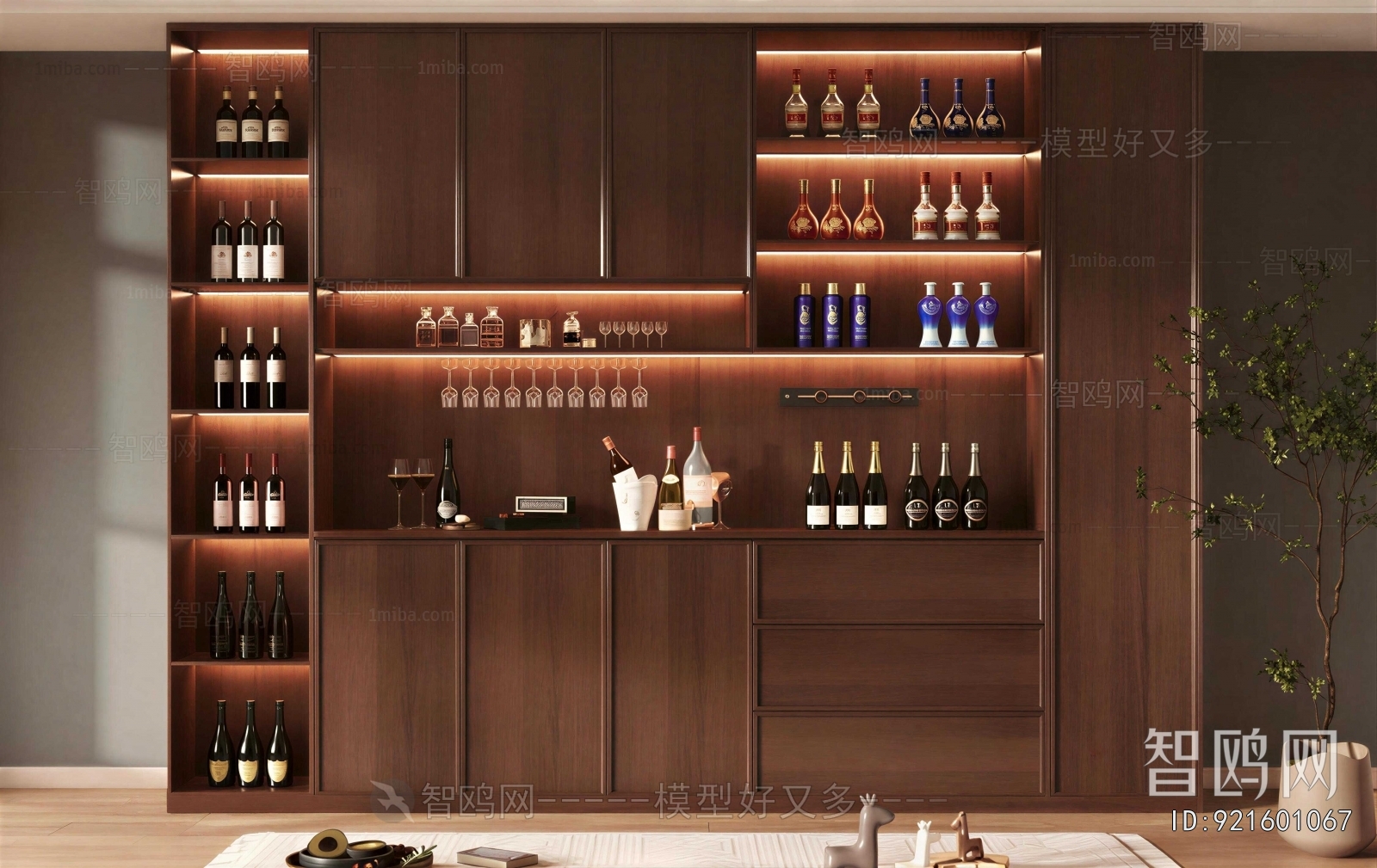 New Chinese Style Wine Cabinet