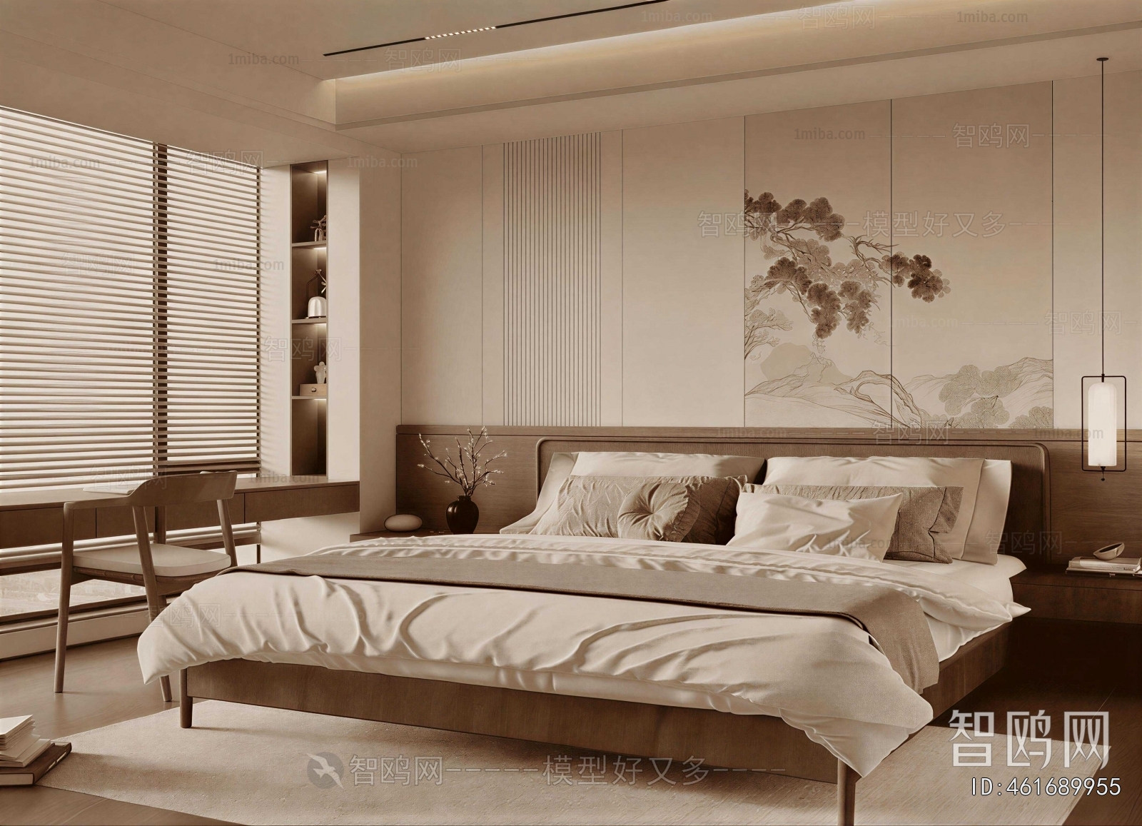 New Chinese Style Bedroom