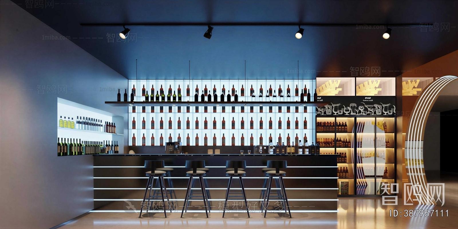 Industrial Style Counter Bar