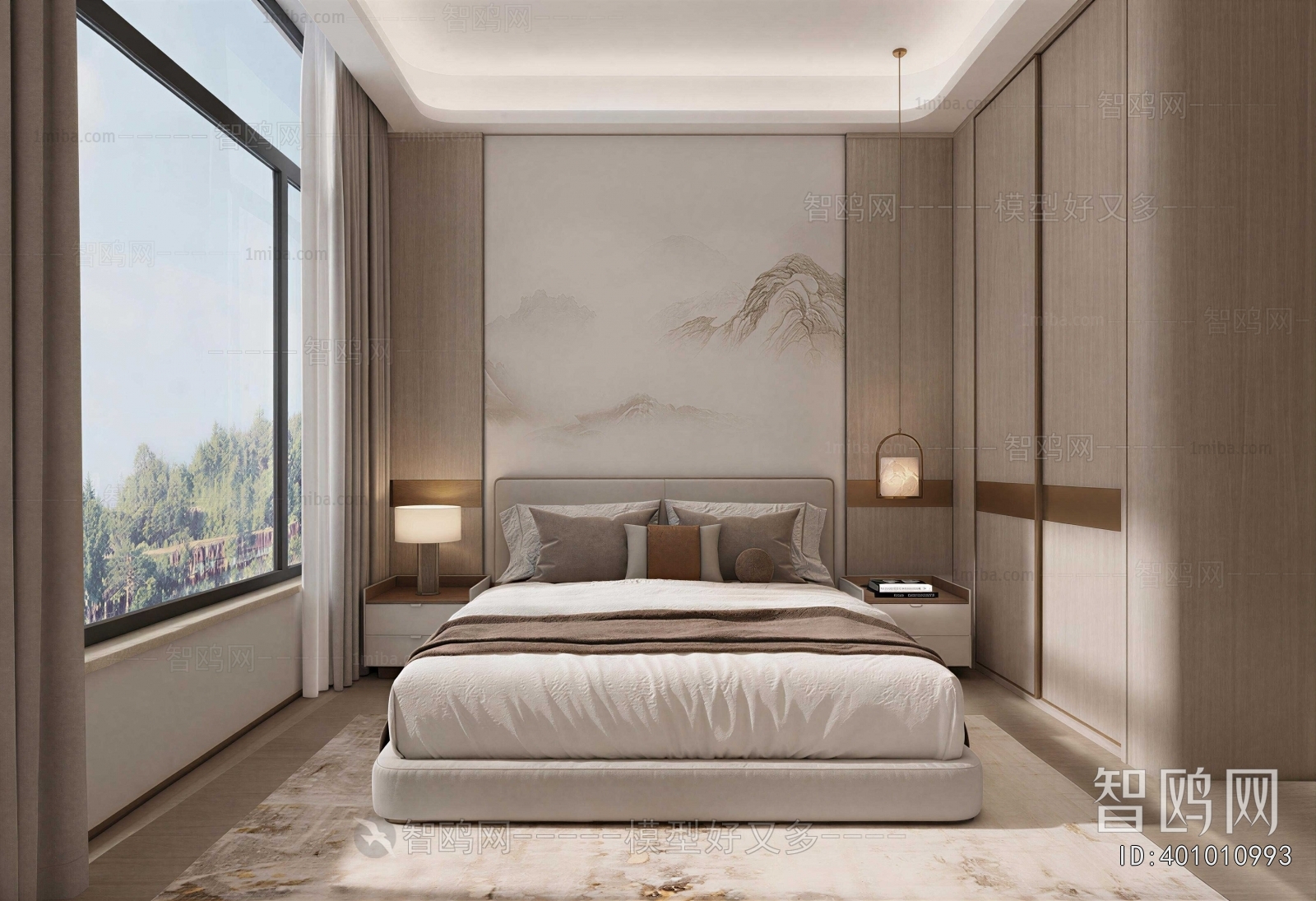 New Chinese Style Bedroom