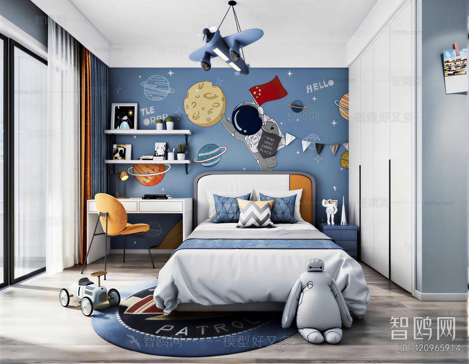 Modern Boy's Room And Son's Room