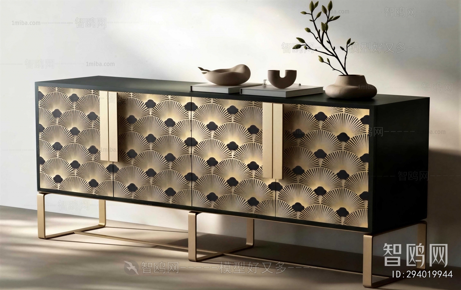 New Classical Style Side Cabinet