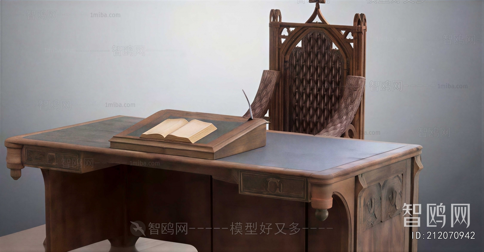 American Style Computer Desk And Chair