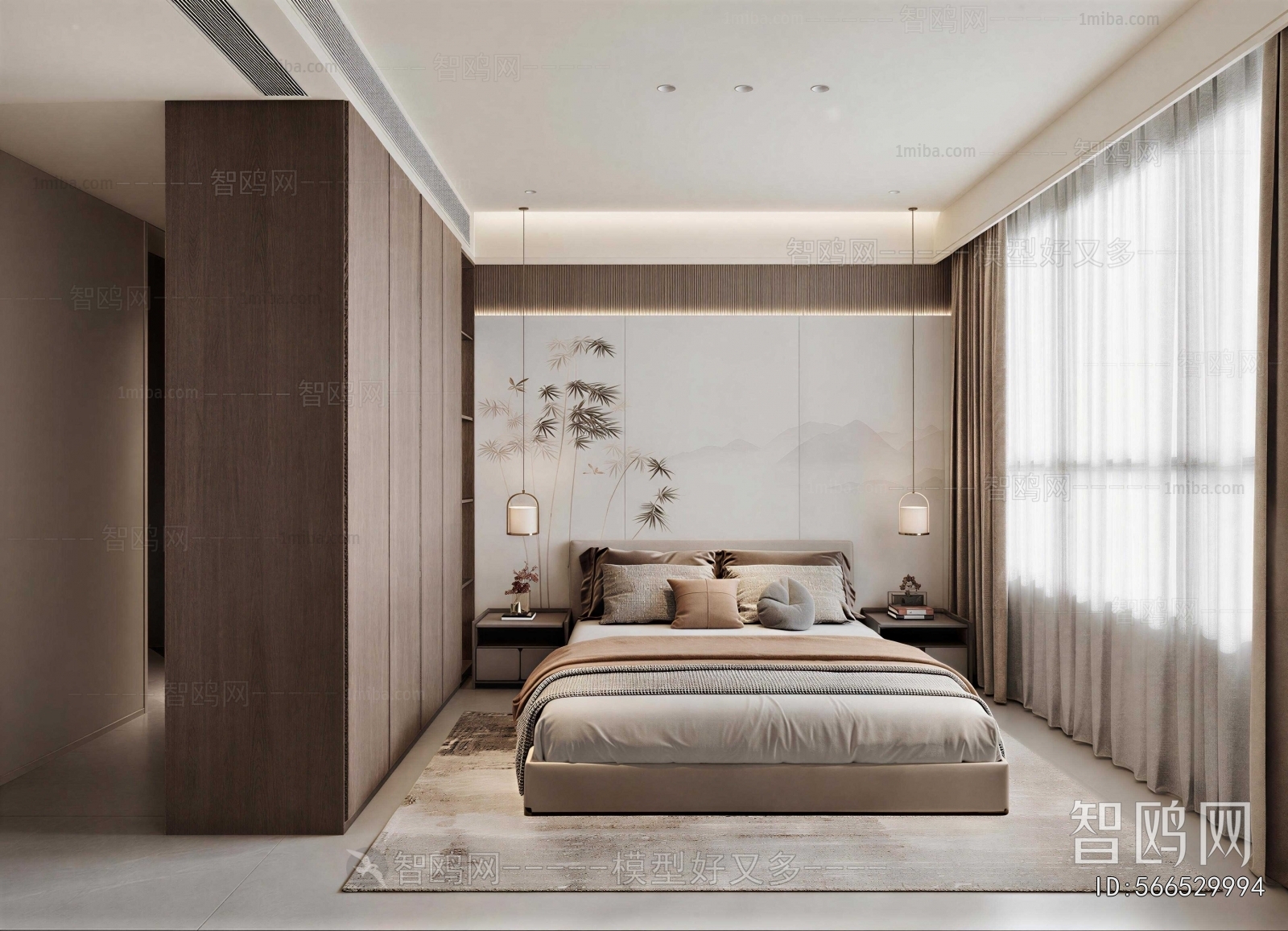 New Chinese Style Bedroom