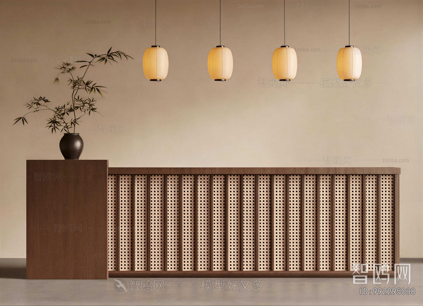 Wabi-sabi Style Reception Desk