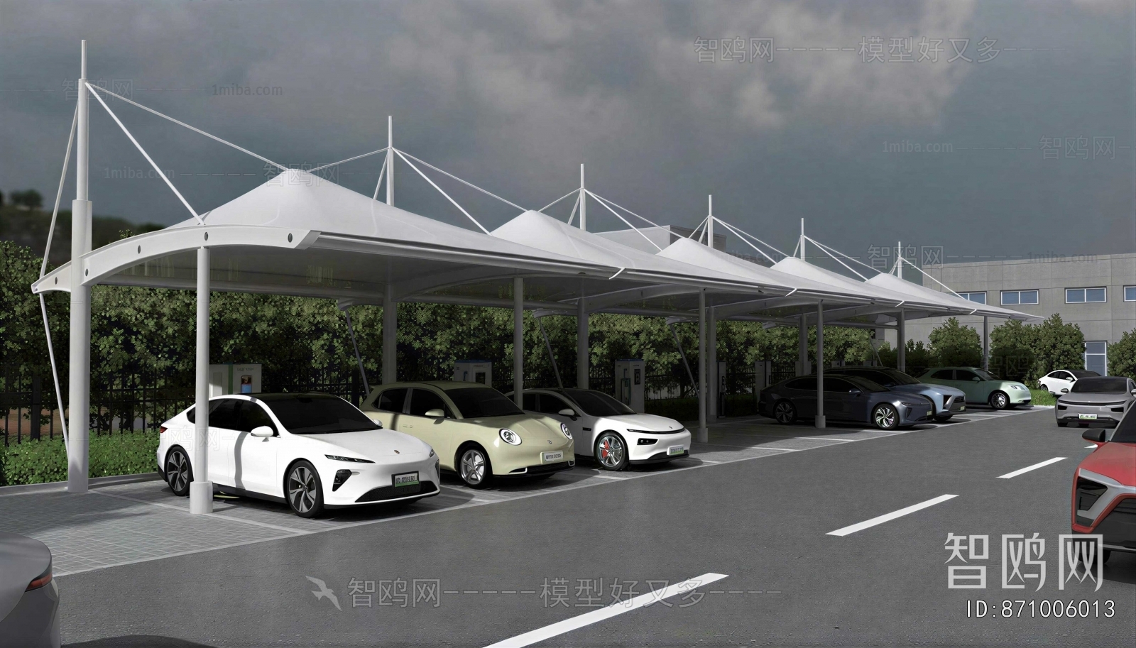 Modern Outdoor Parking Lot