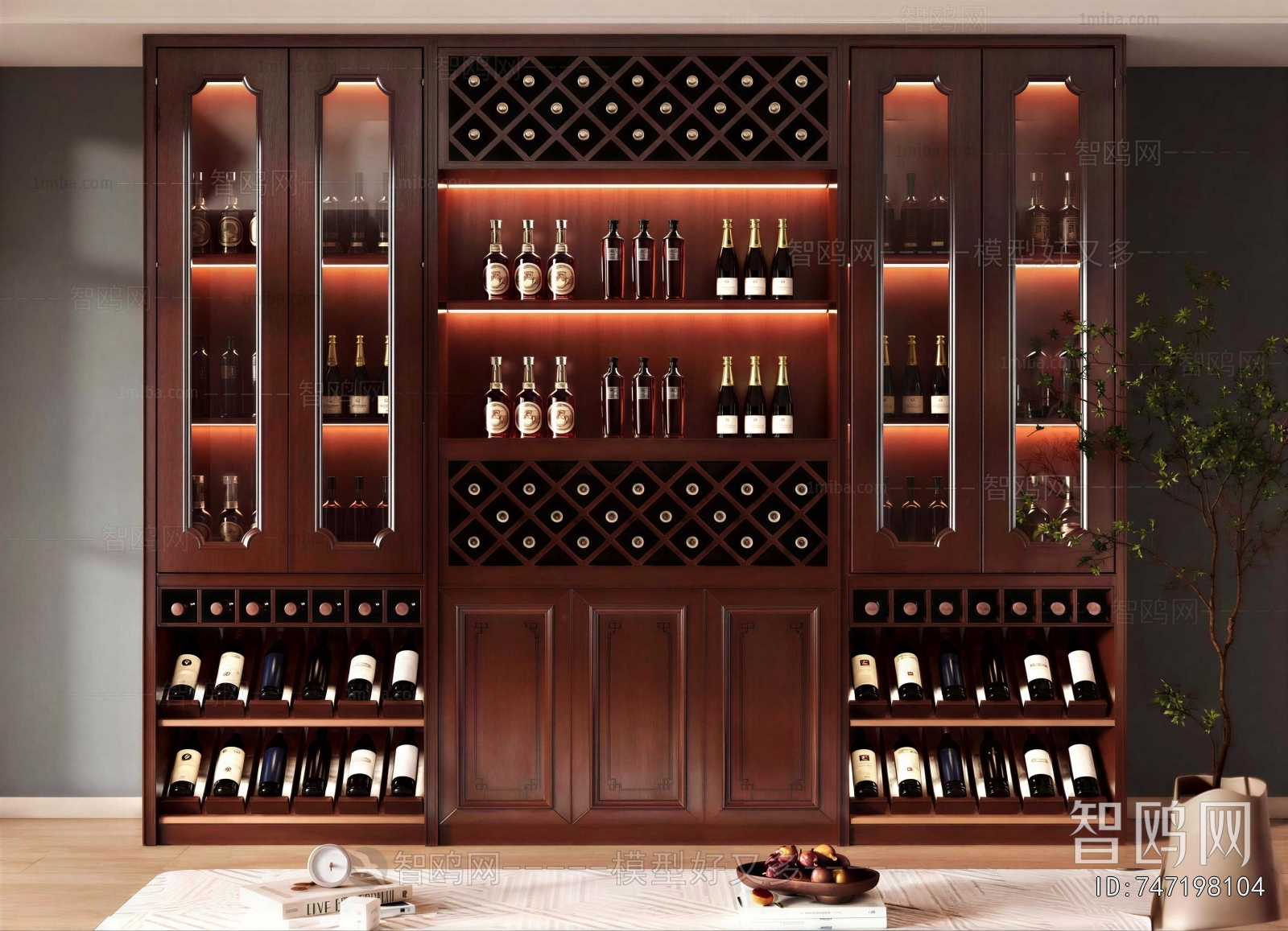 New Chinese Style Wine Cabinet