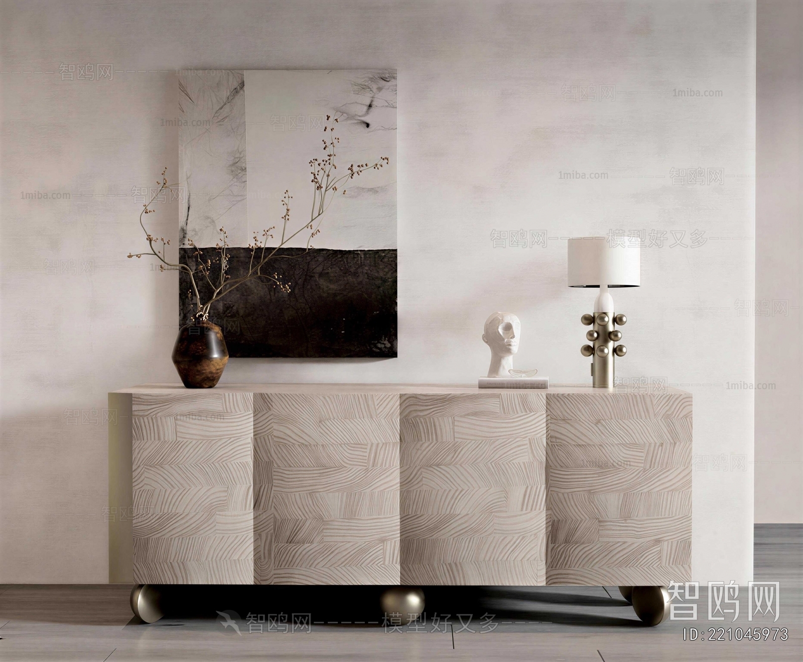 Wabi-sabi Style Entrance Cabinet