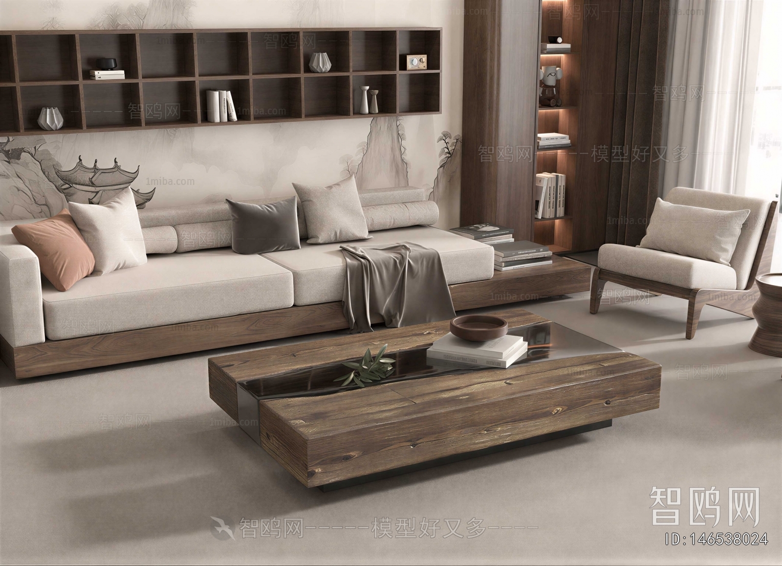 New Chinese Style Sofa Combination