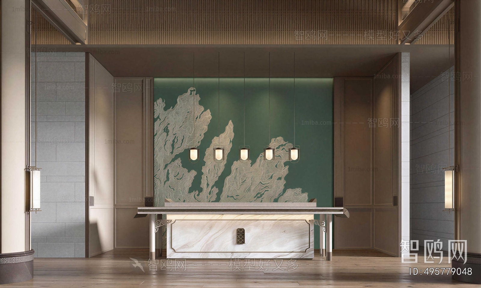 New Chinese Style Lobby Hall