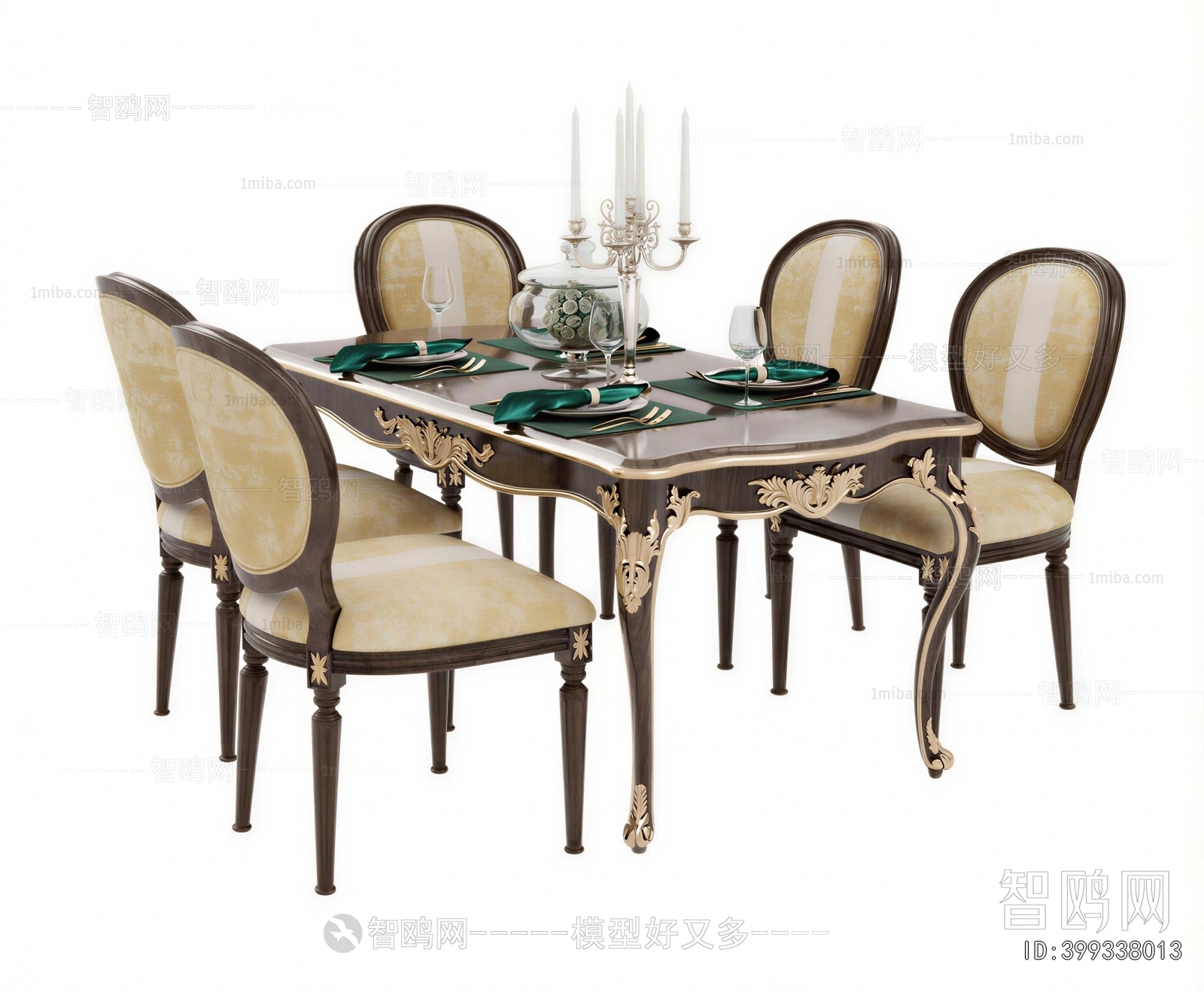 European Style Dining Table And Chairs