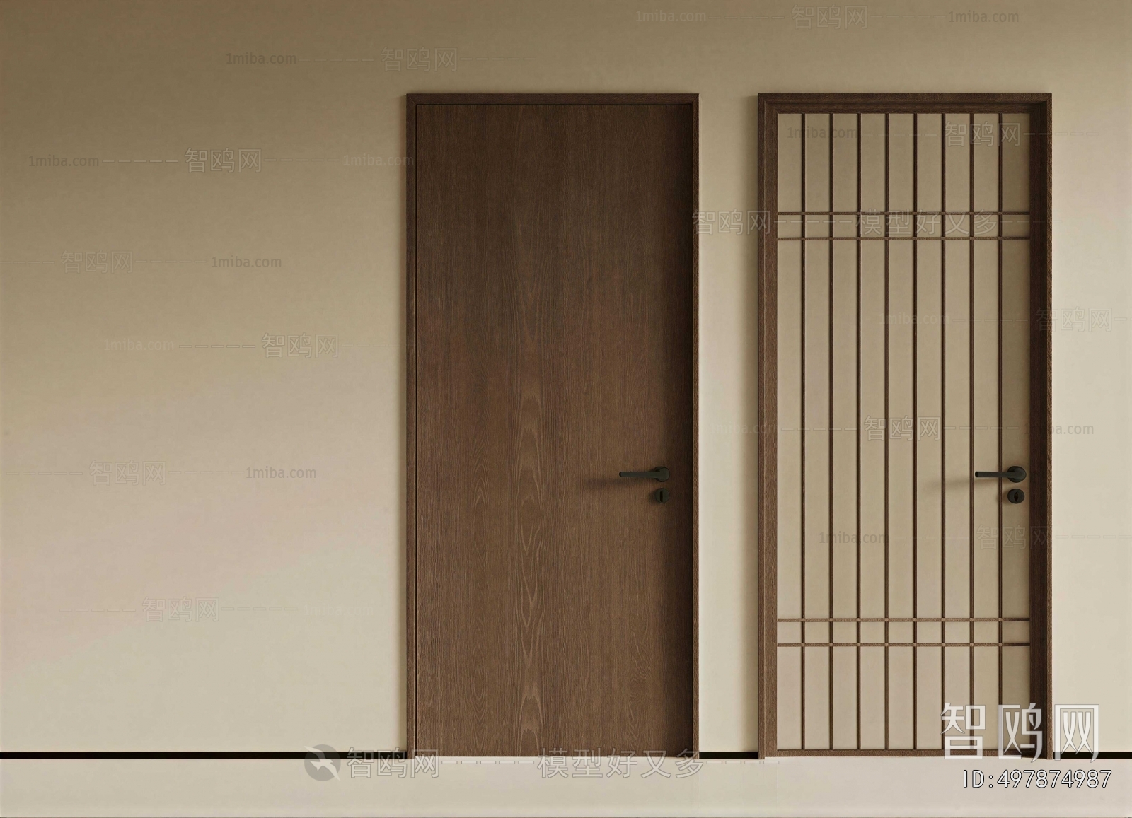New Chinese Style Single Door