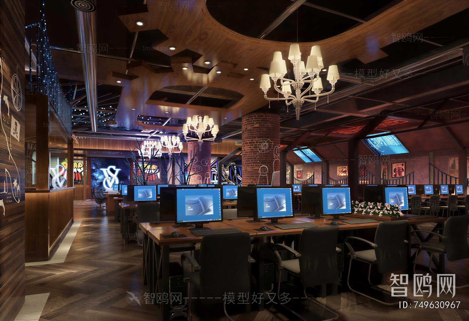 Industrial Style Internet Cafe
