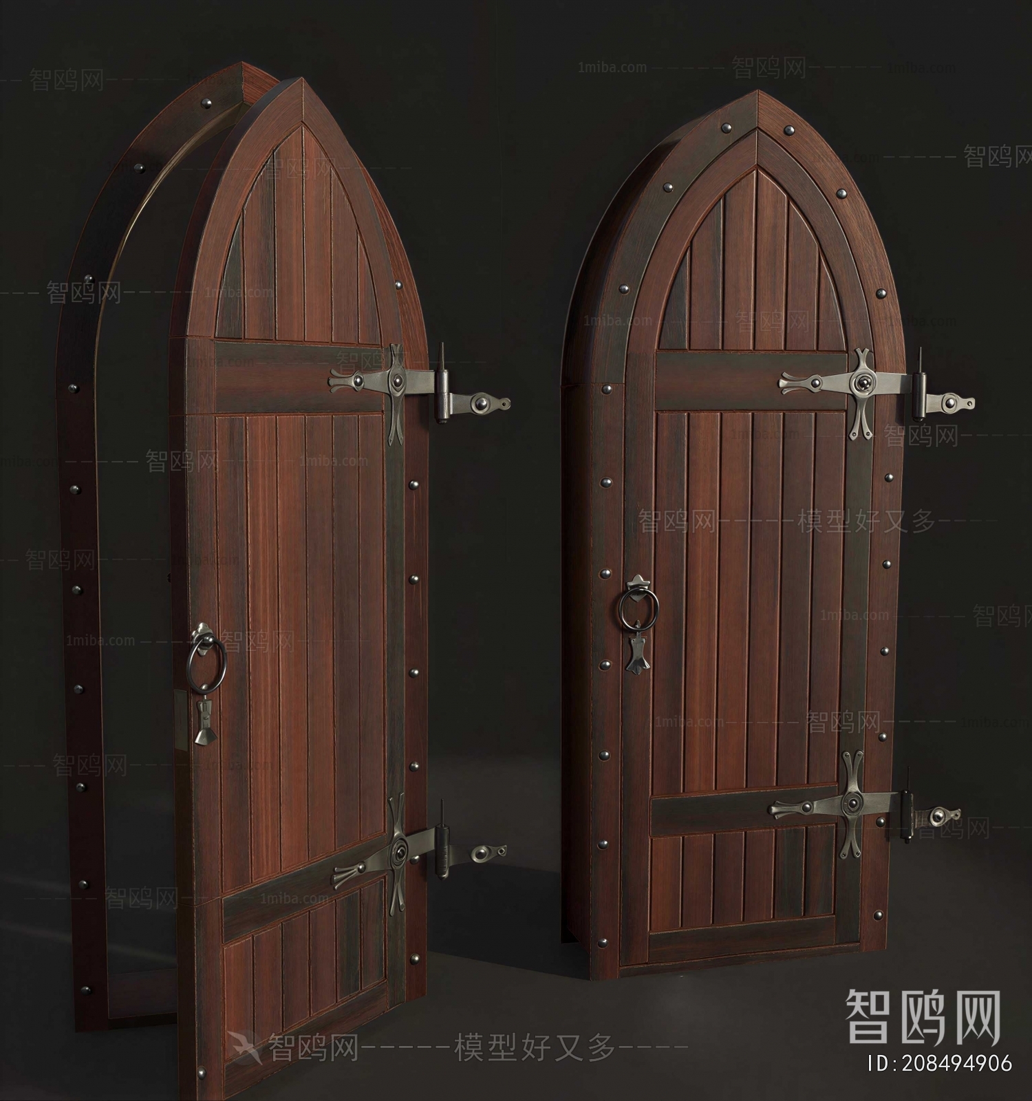 Simple European Style Single Door