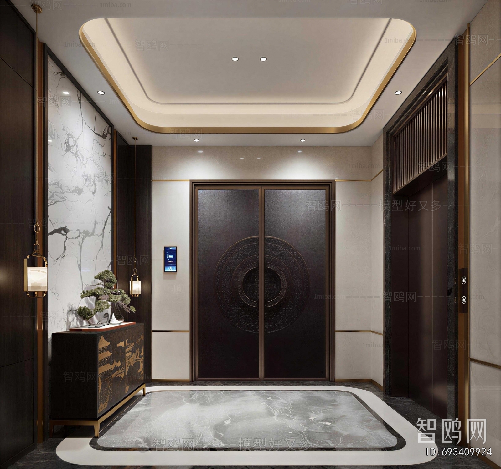 New Chinese Style Hallway
