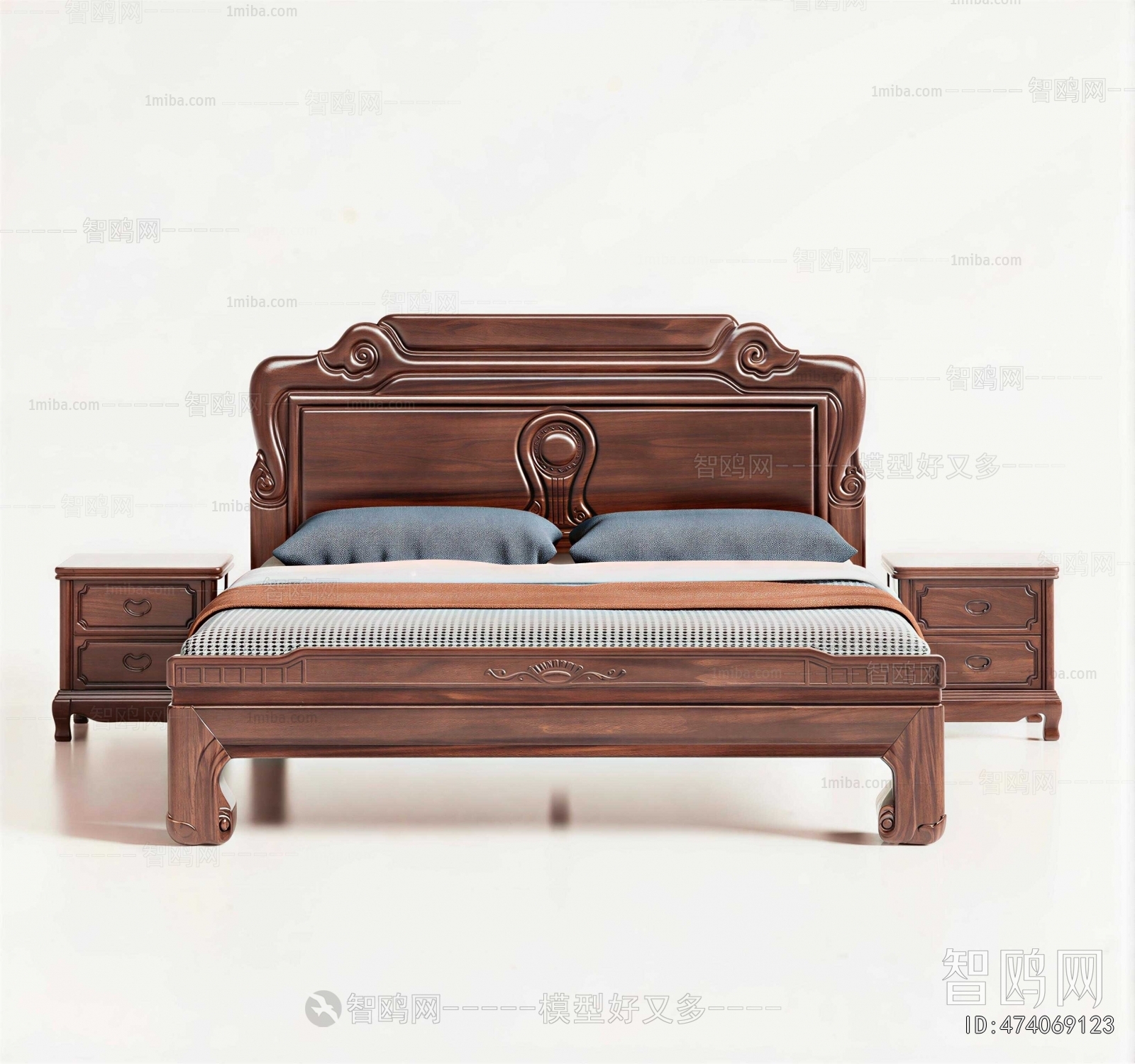 New Chinese Style Double Bed