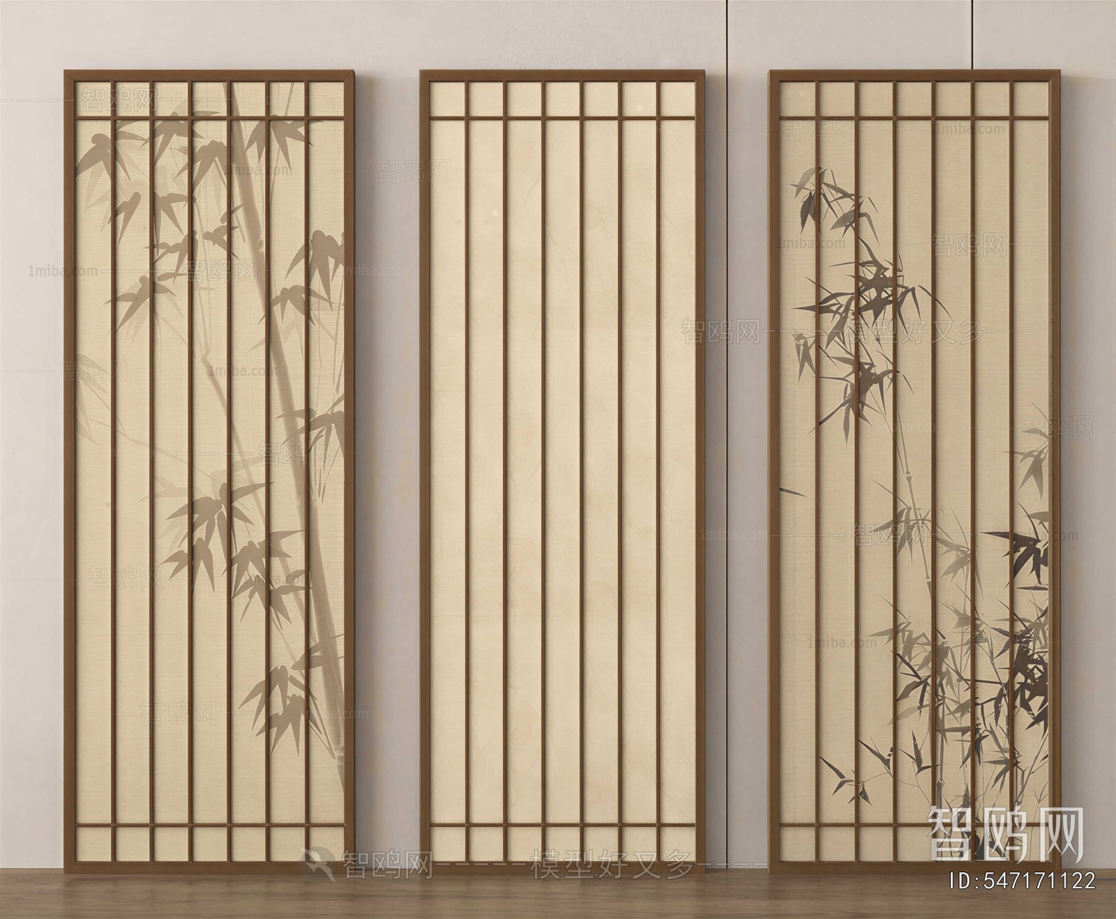 New Chinese Style Wooden Screen Partition