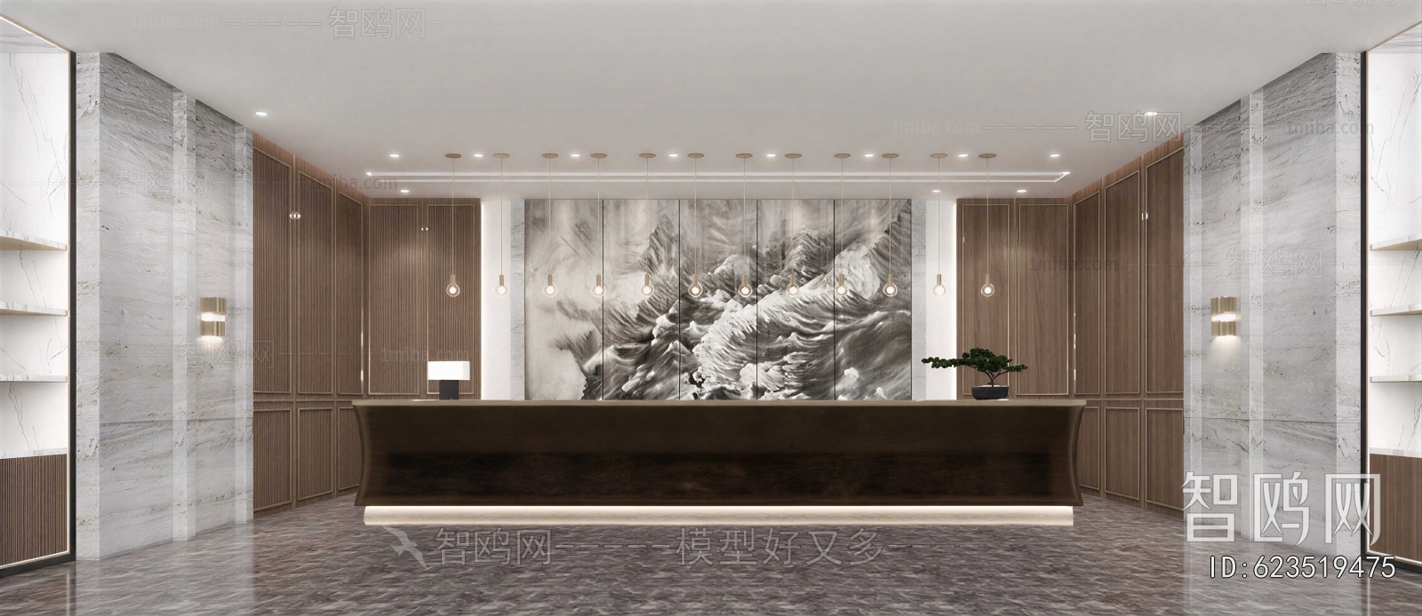 New Chinese Style Lobby Hall