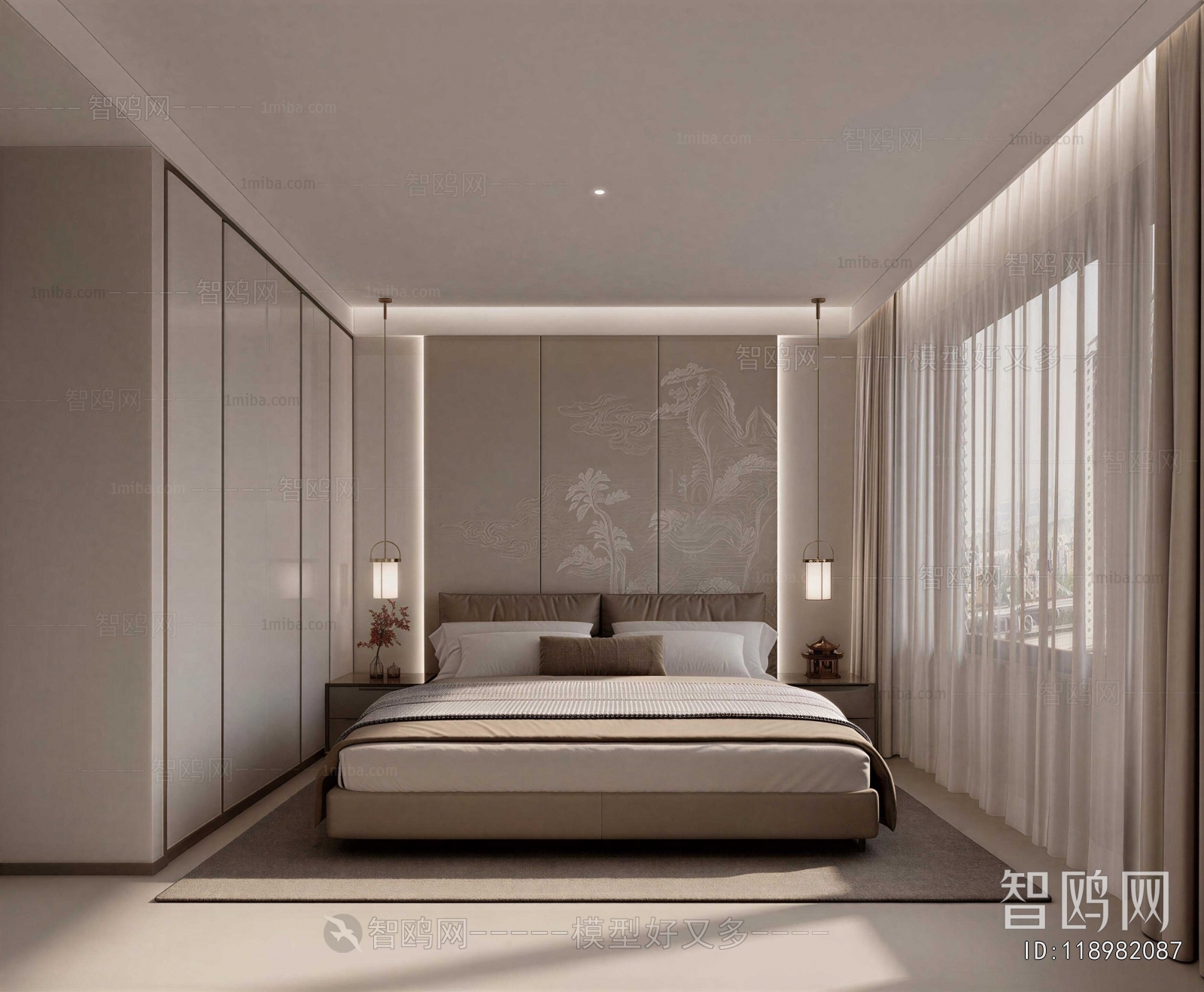 New Chinese Style Bedroom