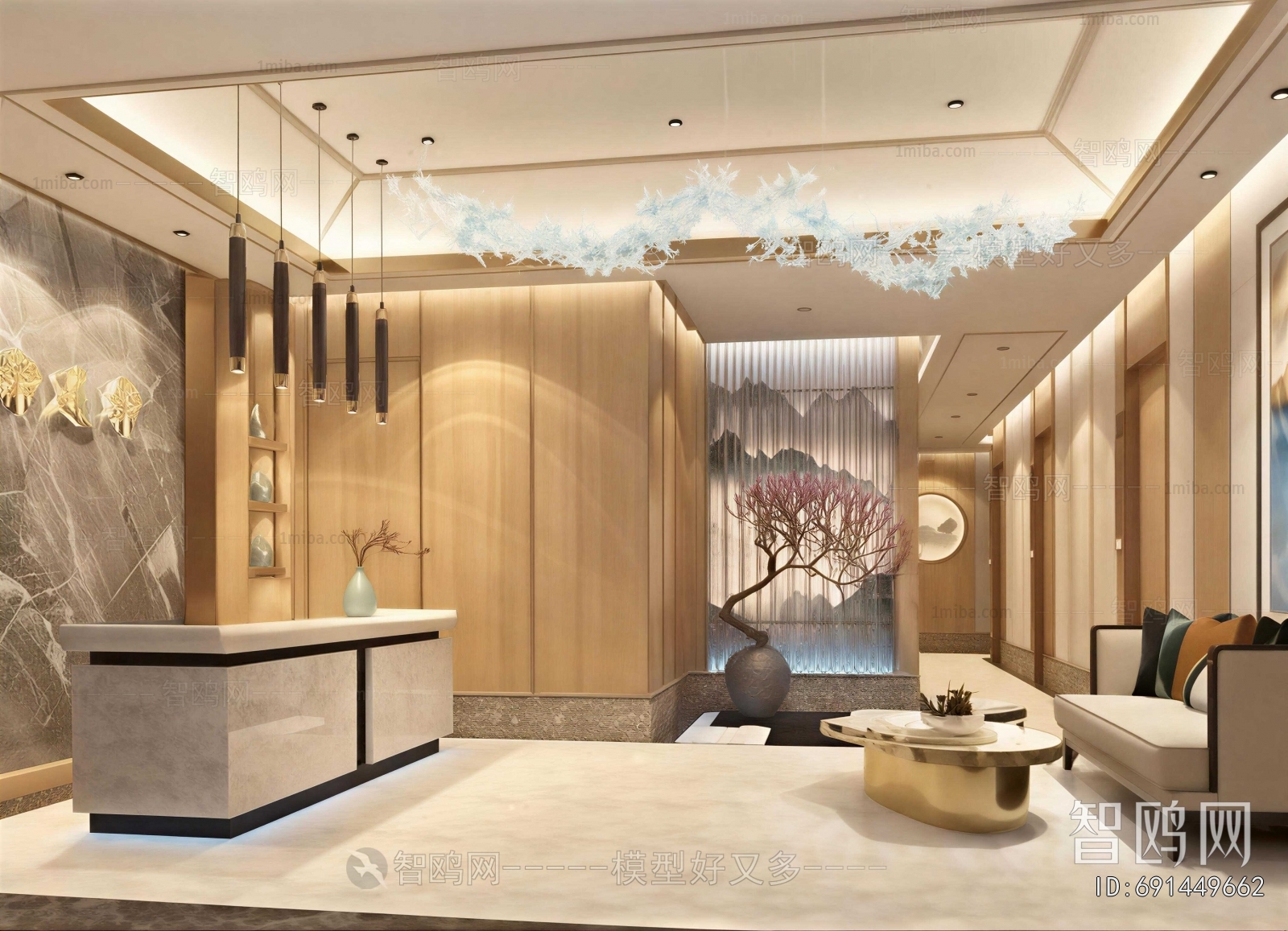 New Chinese Style Lobby Hall