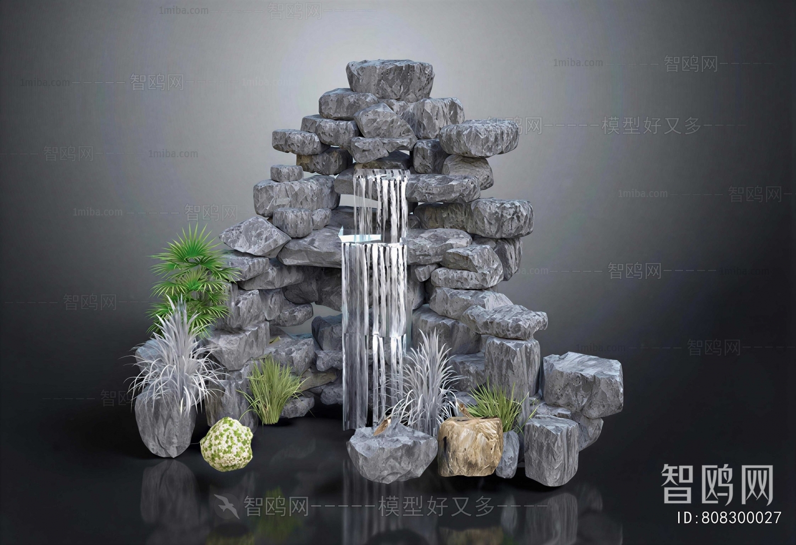 New Chinese Style Rockery Waterscape