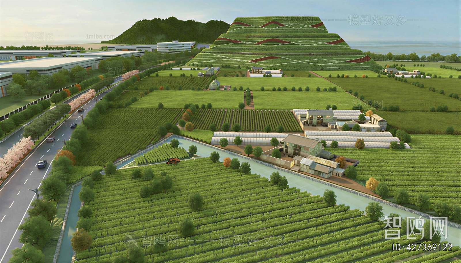 Modern Architectural Bird's-eye View Planning