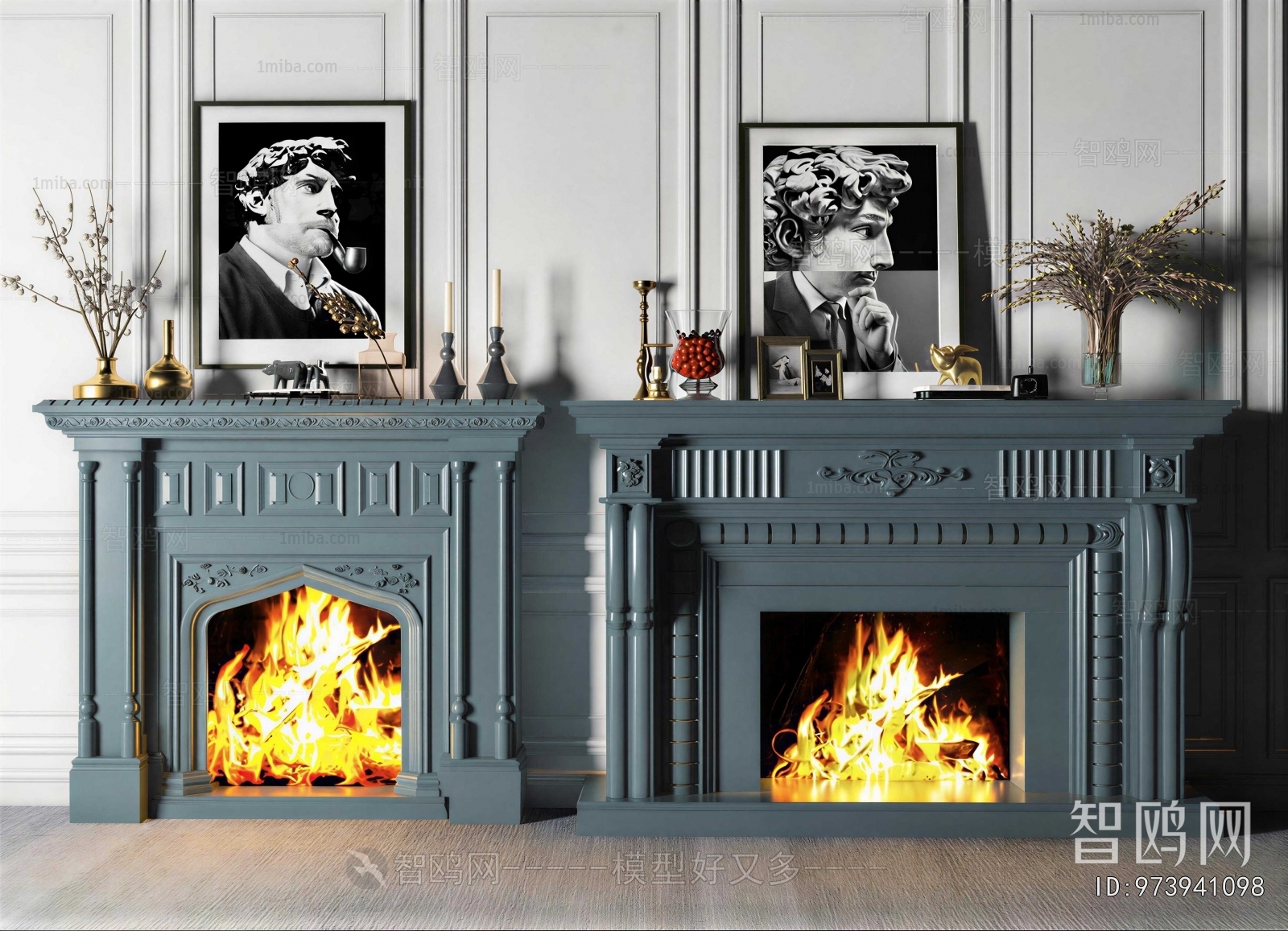 European Style Fireplace