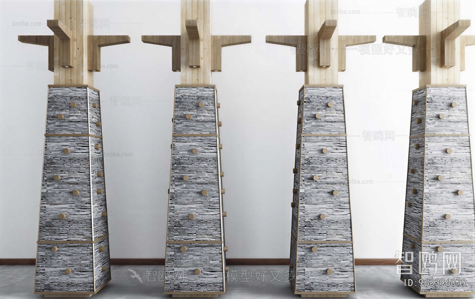 Wabi-sabi Style Column