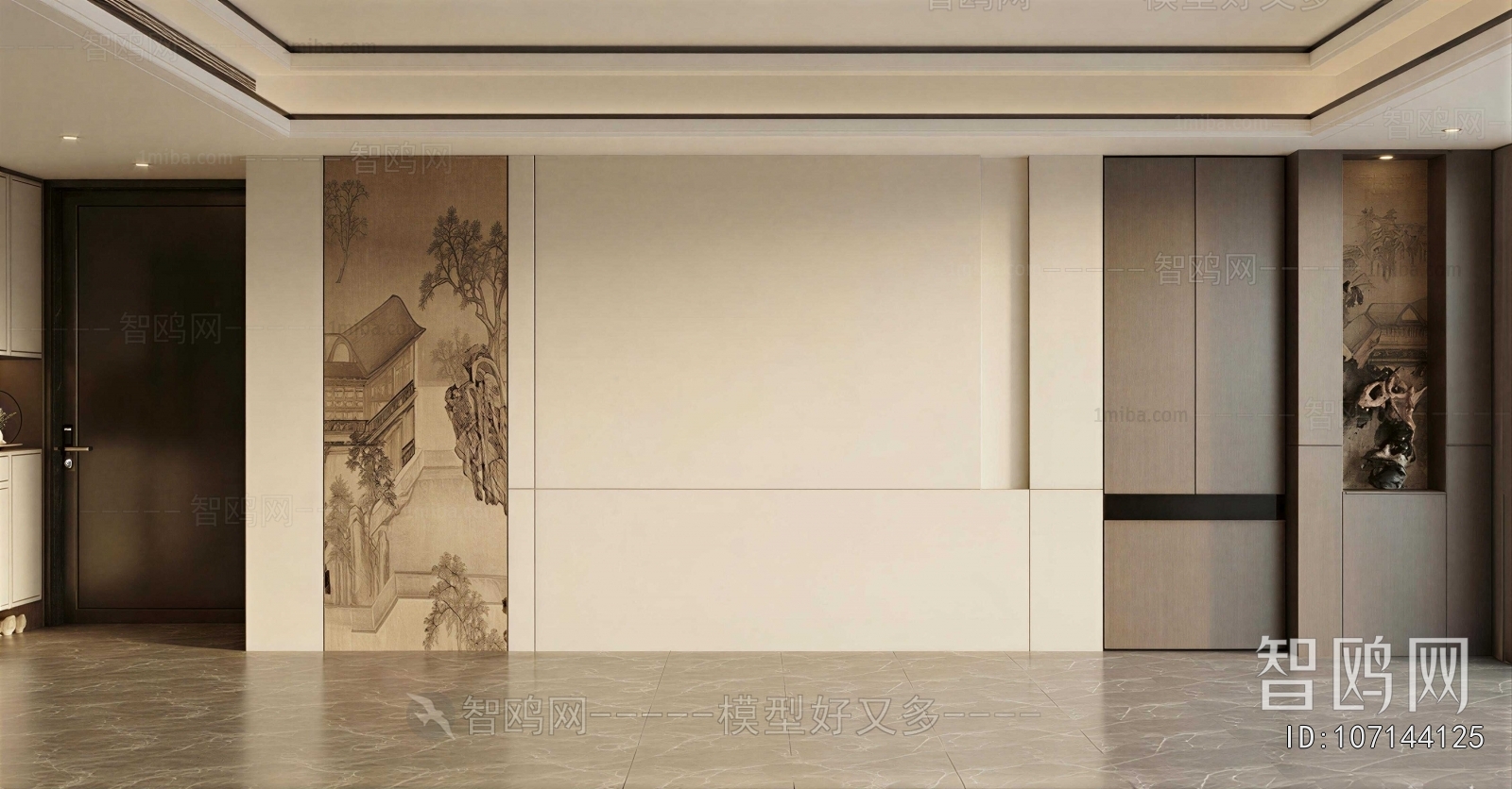 New Chinese Style TV Wall