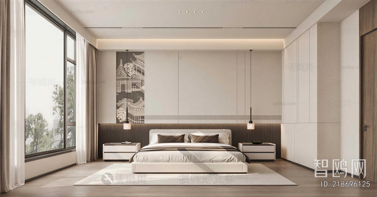 New Chinese Style Bedroom