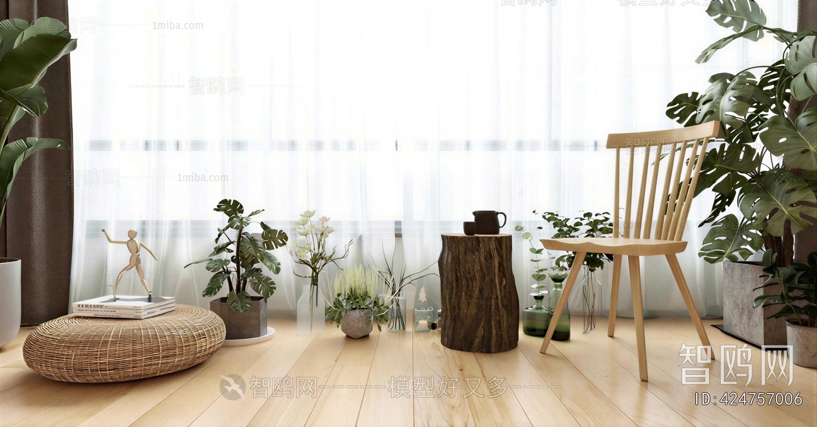 Wabi-sabi Style Lounge Chair