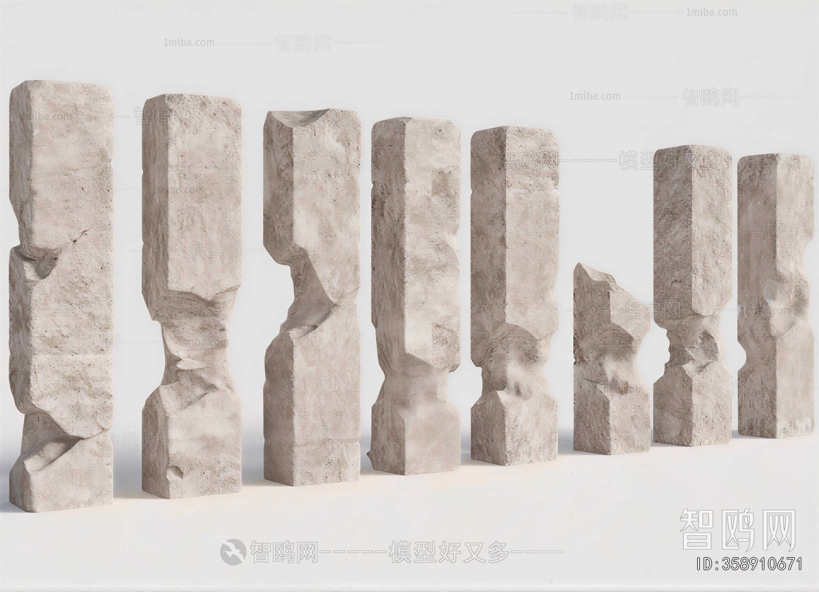Wabi-sabi Style Column