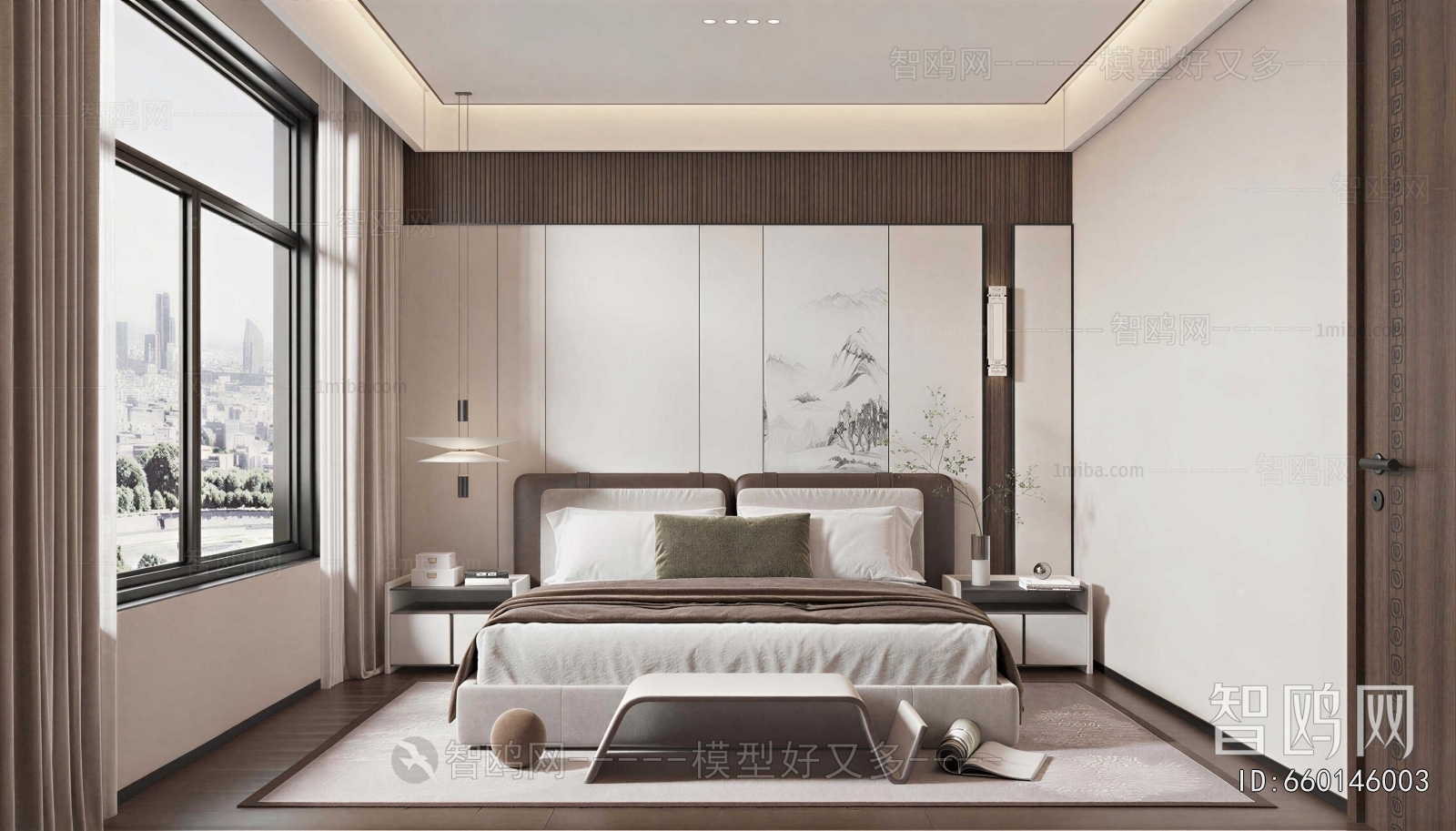 New Chinese Style Bedroom