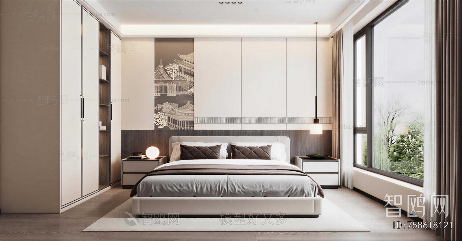 New Chinese Style Bedroom