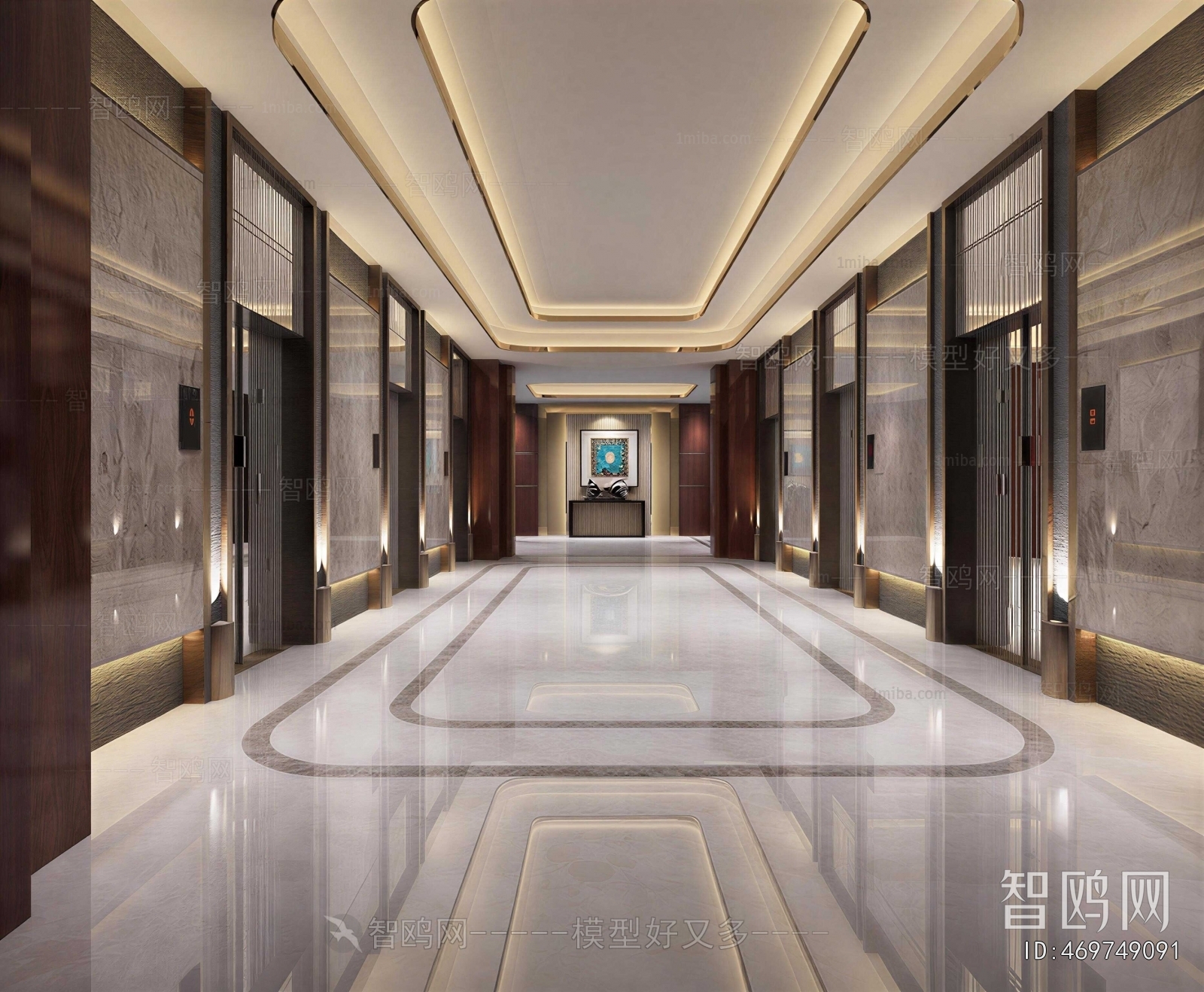 Modern Office Elevator Hall