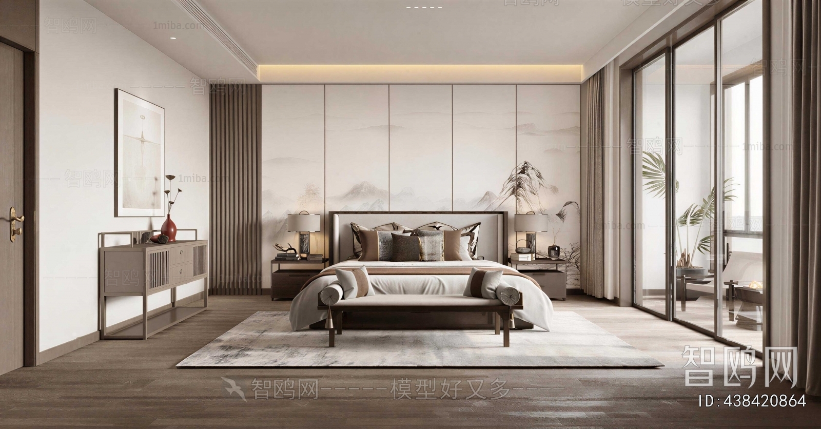 New Chinese Style Bedroom