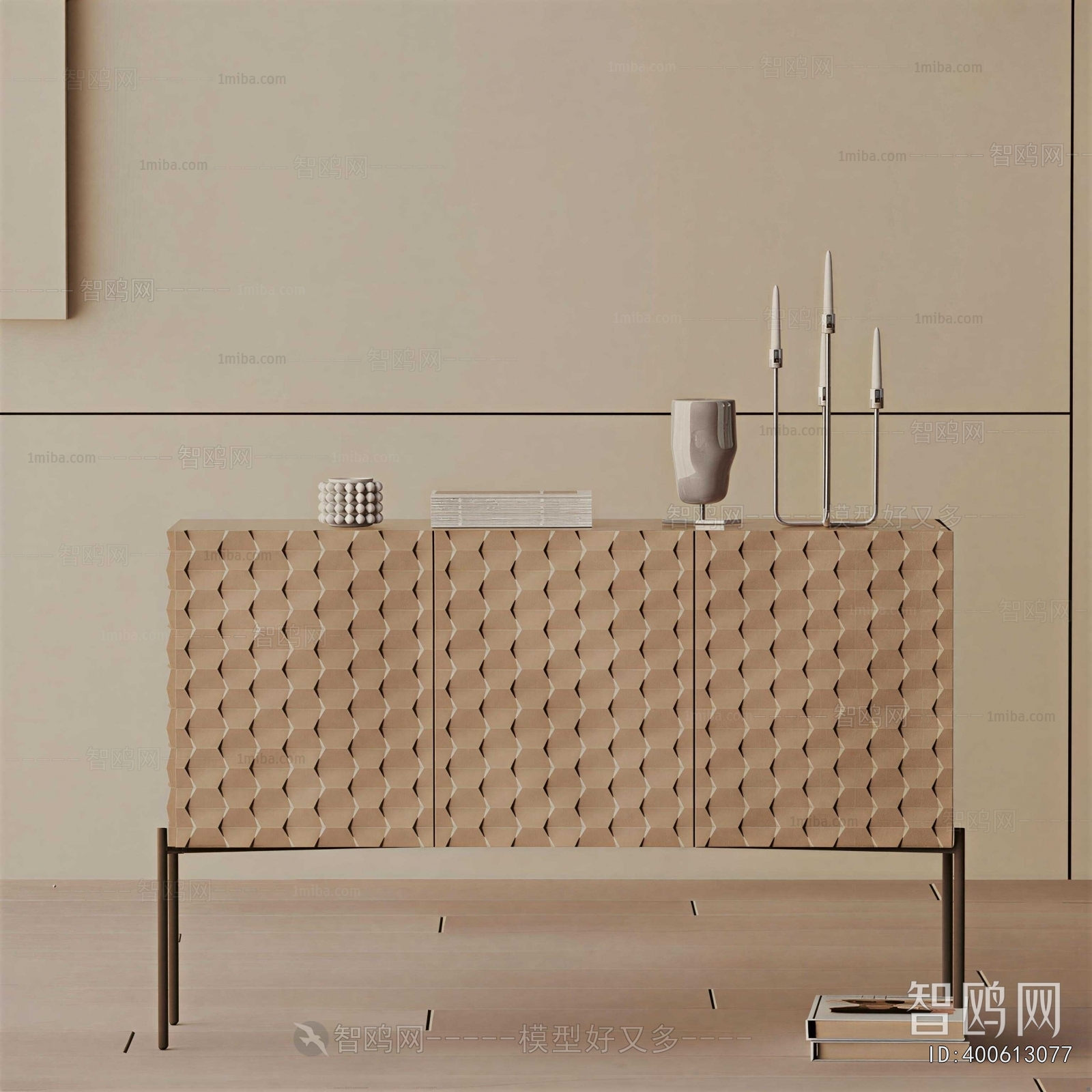 Wabi-sabi Style Side Cabinet