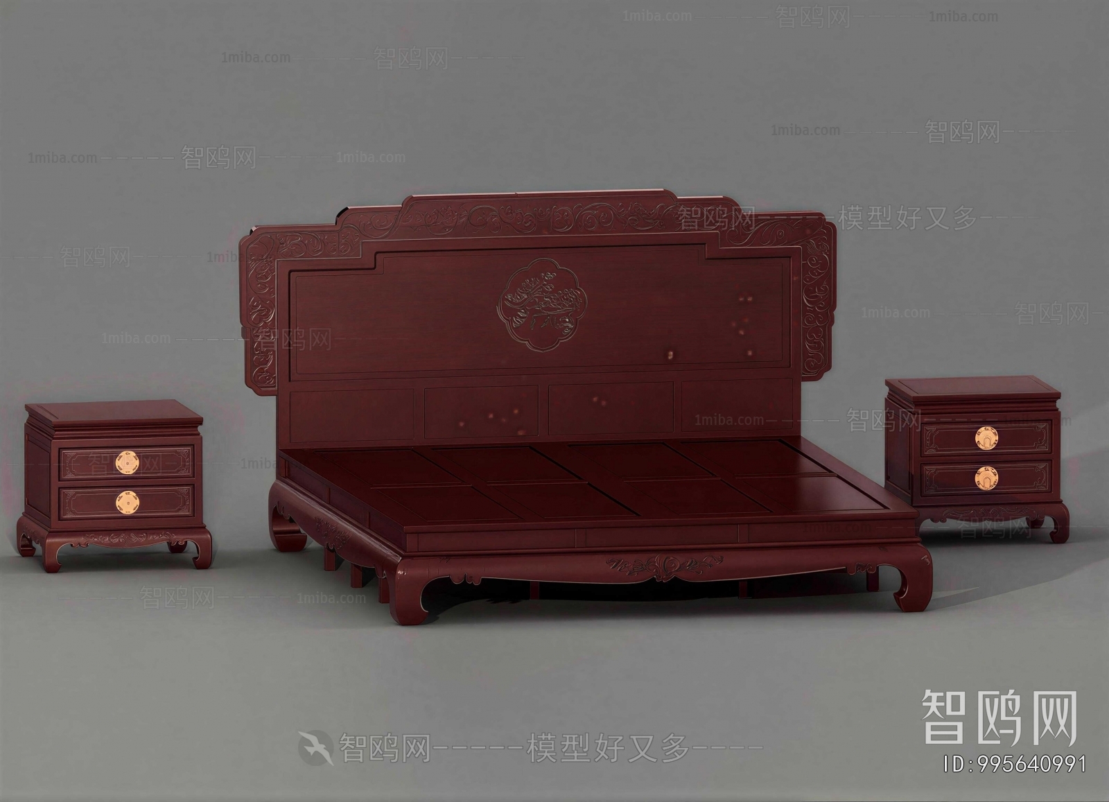 New Chinese Style Double Bed